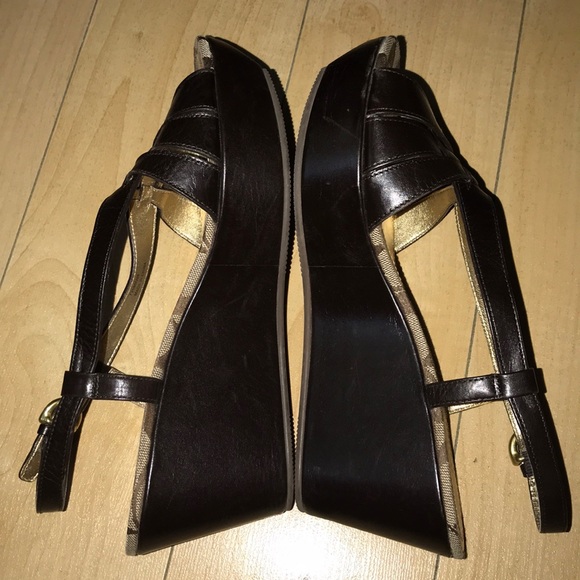 Coach Sling Back Wedges - Picture 3 of 7